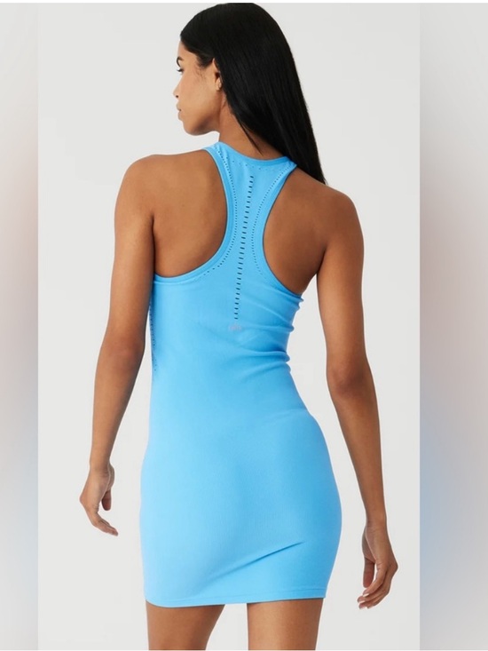 ALO Yoga Dresses & Skirts - ALO Yoga SEAMLESS OPEN AIR RAZOR
BACK ATHLETIC CASUAL DRESS XS Azure Blue
